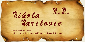 Nikola Marilović vizit kartica
